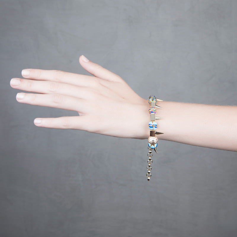 MULTI STRAND BRACELET IN TWO-TONE SILVER