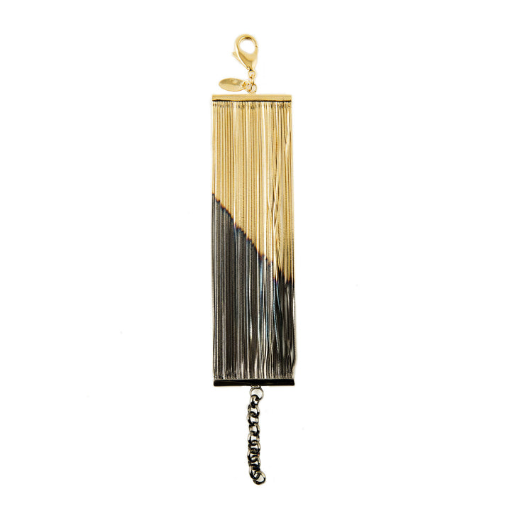BRACCIALE MULTIFILO IN ORO BICOLORE