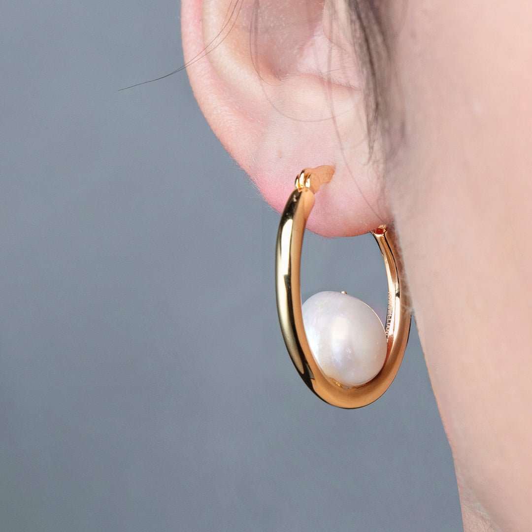 MULTI-STRAIN TWO-TONE SILVER EARRINGS WITH STUDS